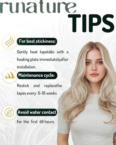 Miniatura 9 de RUNATURE Extensiones de cabello humano color rubio oscuro con cinta adhesiva, sin costuras, extensiones de cabello humano Remy natural con cinta