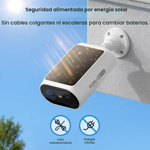 Miniatura 6 de aosu Cámaras de seguridad solares inalámbricas para exteriores, instalación de bricolaje de 2 minutos, no requiere suscripción, cámaras para sistema