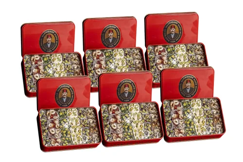 Miniatura 33 de Hafiz Mustafa 1864 Istanbul Baklava - Caja de pastelería - Bocadillos de postre de Baklava horneados hechos de hojas de masa filo fresca, pistacho