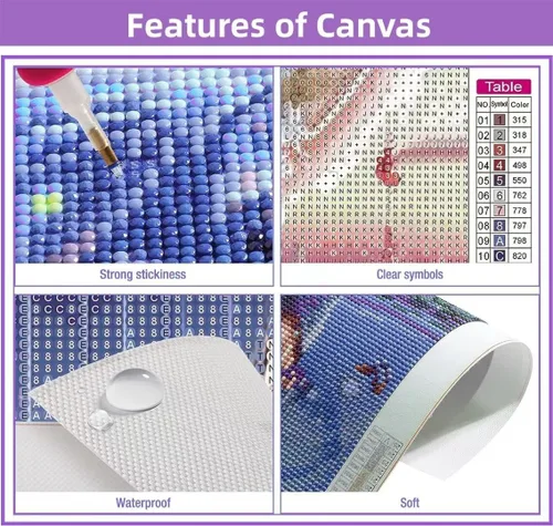 Miniatura 4 de Kits de pintura de diamantes para adultos, pintura de decoración de otoño por números para adultos, kit de bordado de lienzo para manualidades, arte