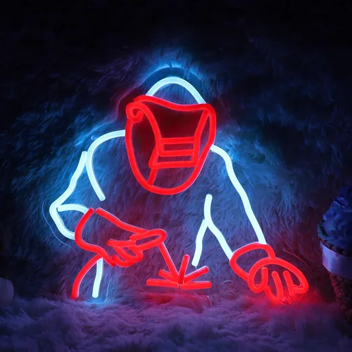 Miniatura 8 de Letrero de neón de feliz cumpleaños para telón de fondo, decoraciones de cumpleaños, letreros de luz LED de neón para cumpleaños, letrero de luz LED