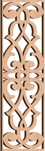 Miniatura 24 de 9 3/8"W x 24 3/8"H x 1/4"T Bellaire Decorativos Paneles de pared de madera calado, abedul