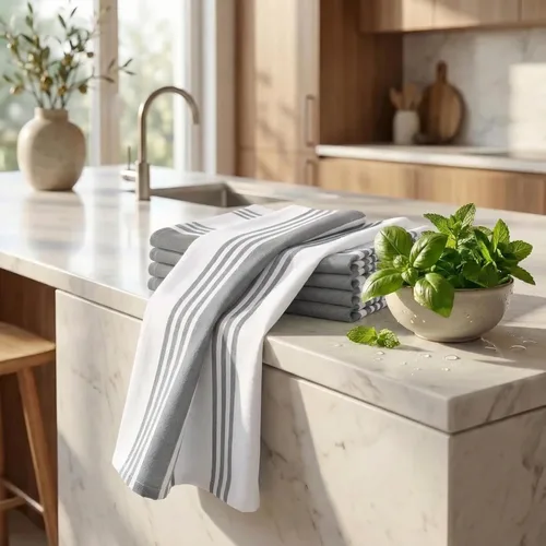 Miniatura 6 de Urban Villa Toallas de cocina 100% algodón, paquete de 6, altamente absorbentes, de secado rápido, súper suaves, de primera calidad, para cocina
