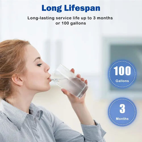 Miniatura 6 de Fil-Fresh Paquete de 3 filtros PURWater de repuesto para RF-9999 PURPLUS sistema de filtración de agua de grifo, certificado NSF, reemplazo de Azul