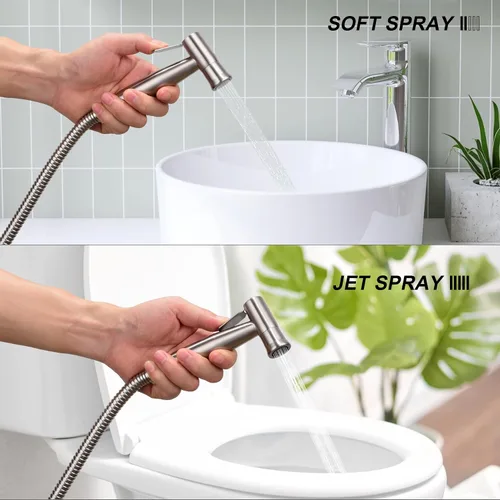 Miniatura 3 de Aerosol multifuncional para bidé de mano, ducha de pañales de baño, manguera y accesorios, rociador de inodoro de mano con doble función