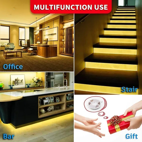 Miniatura 6 de Paquete completo de los kits completos de la luz de tira llevada amarilla de Dimmable con los equipos completos de los conectores