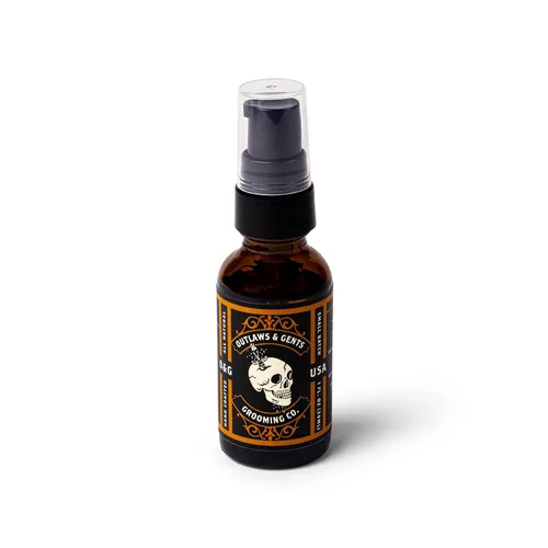 Outlaws & Gents Grooming Co Aceite de aseo – Aceite natural para barba y cabello para hombres – Hidrata y suaviza el cabello, reduce la picazón y la