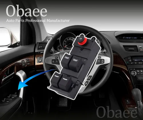 Miniatura 5 de Obaee Interruptor de ventana principal Botón de control de potencia delantero izquierdo lado del conductor compatible con Acura MDX 3.7L V6 2007