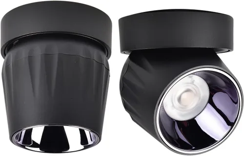 Miniatura 9 de Foco de techo LED de 12 W, luz direccional de rotación de 360°, 3000 K, blanco cálido, lámpara de pared para pasillo, galería, sala de estar/negro