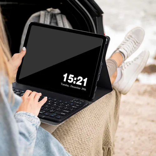Miniatura 7 de Funda de teclado para Samsung Galaxy Tab S6 Lite 2022/2020, Galaxy Tab S6 Lite SM-P610/P613/P615/P619 con teclado Bluetooth inalámbrico desmontable
