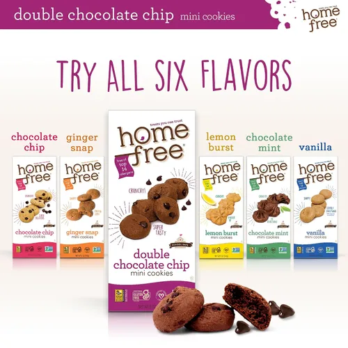 Miniatura 9 de Homefree Mini Caja de Galletas con Doble Chispas de Chocolate, Sin Gluten, Sin Nueces, Vegano, Seguro para la Escuela y Refrigerio Amigable