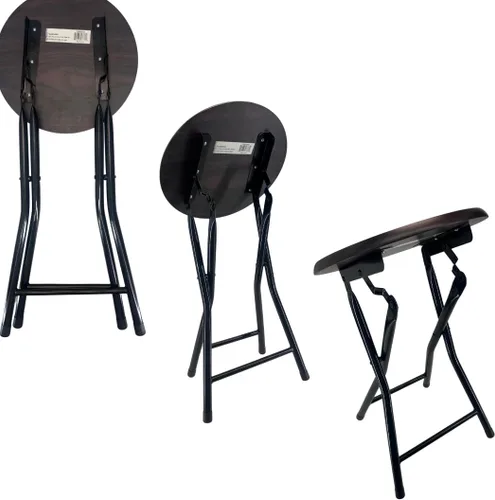Miniatura 4 de MOON FLOWER Silla plegable portátil con asiento de madera, ideal para picnic, viajes de campamento o eventos al aire libre, color marrón, sin