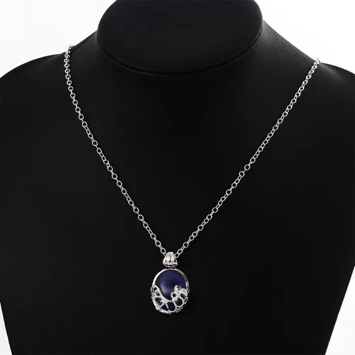 Miniatura 3 de Juego de 14 piezas de calcomanías de The Vampire Diaries de Elena Gilbert con apertura de medallón de verbena con colgante de collar de Katherine