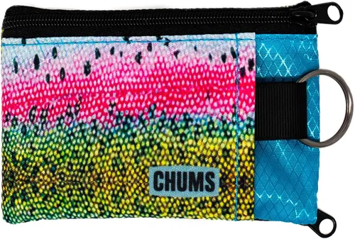 Miniatura 13 de Chums Surfshorts - Cartera minimalista ligera con cremallera y ventana de identificación transparente, resistente al agua con llavero