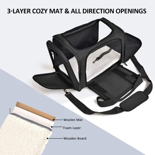 Miniatura 2 de Transportador Henkelion para Gatos y Perros Portador de Mascotas para Gatos / Perros Pequeños / Medianos Cachorros (Hasta 15lbs), Portador de Perros