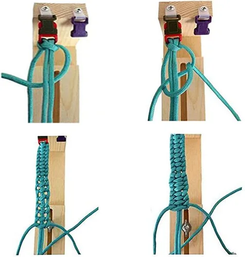 Miniatura 5 de Afantti Kit de pulsera de cuerda de paracaídas con accesorios de paracaídas 10 cuerdas para hacer pulseras de niña