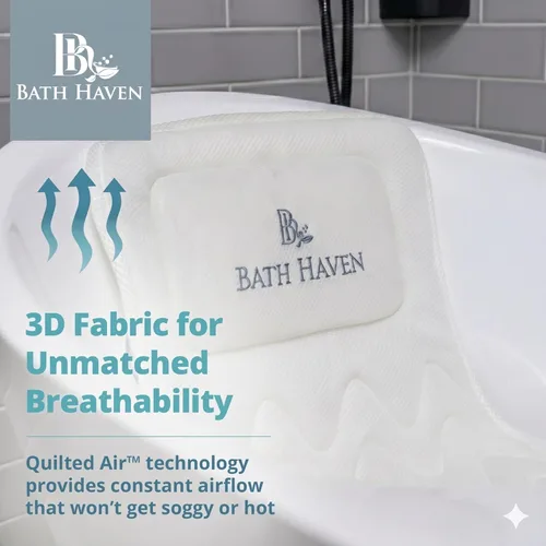 Miniatura 4 de Almohada de baño para bañera, almohada y alfombrilla de baño de cuerpo completo para soporte de cabeza, cuello y espalda, cojín relajante de spa