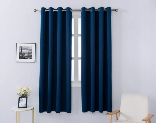 Miniatura 26 de MANGATA CASA - Cortinas opacas con estrellas para dormitorio - Juego de 2 cortinas de ventana para guardería con ojales – Cortinas opacas
