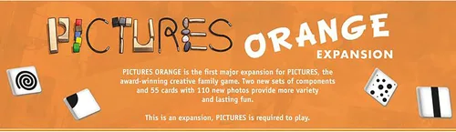 Miniatura 6 de Rio Grande Games Pictures - Juego de mesa de expansión naranja para la familia, juegos de fiesta creativos con 55 cartas nuevas, juego para mayores