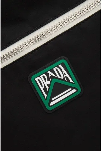 Miniatura 6 de Prada Mochila unisex con cordón de nylon Tessuto negro 2VZ030, Negro -, Mochilas Sling
