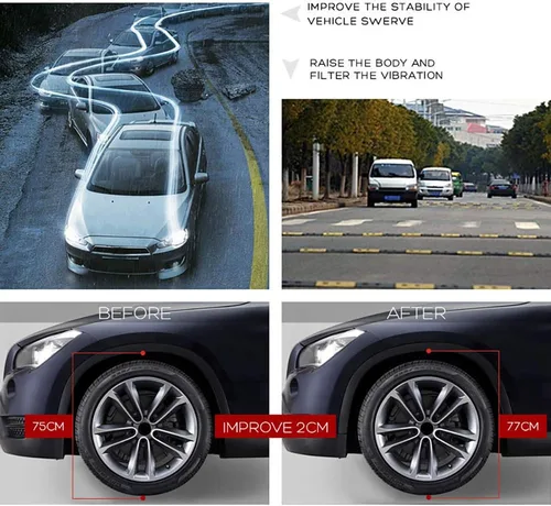 Miniatura 8 de DEDC Amortiguador de automóvil, cojín de parachoques de resorte automático, amortiguador de suspensión automotriz, kit de refuerzo de rendimiento
