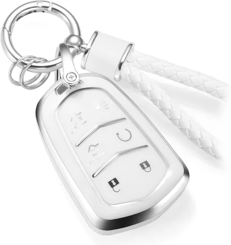 Miniatura 38 de Funda para llavero Buick con llavero de cuerda trenzada de metal, funda suave mejorada para Avenir Envision Encore Chevy Suburban Tahoe GMC Yukon