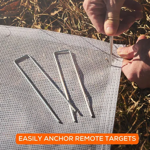 Miniatura 9 de Sky High Bull's-Eye Punto de control de tierra degradable para drones (24 x 24 pulgadas) GCP con 30 grapas (tablero de ajedrez negro/blanco)