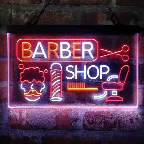 Miniatura 15 de ADVPRO Barbería barra de corte de pelo salón tricolor LED neón signo verde y rojo y amarillo 13 x 8.7 pulgadas st9s32-i2044-gry