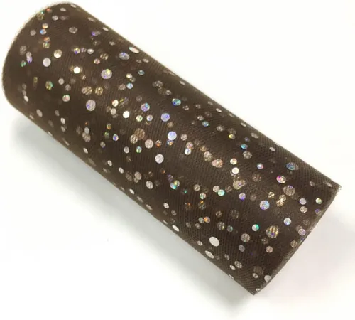 Miniatura 45 de Rollo de tul con lentejuelas con purpurina, decoración de boda, suministros de organza para fiestas de cumpleaños, carrete de tela, vestido tutú