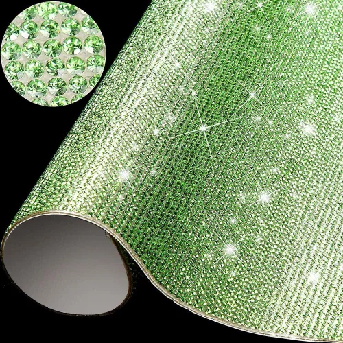 Miniatura 2 de Lámina de diamantes de imitación para decoración de automóvil, calcomanías de diamantes de imitación autoadhesivas, lámina de pegamento de gemas