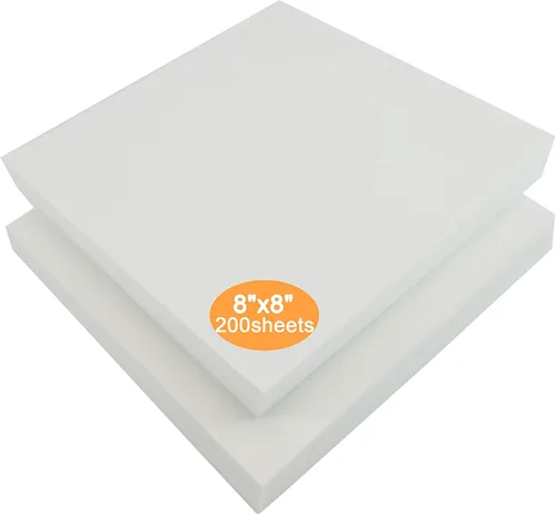 Miniatura 11 de New Brothread - Estabilizador de bordado desprendible para máquina de coser, 8"x8", 100 hojas precortadas, peso mediano, 1.8 onzas, compatible