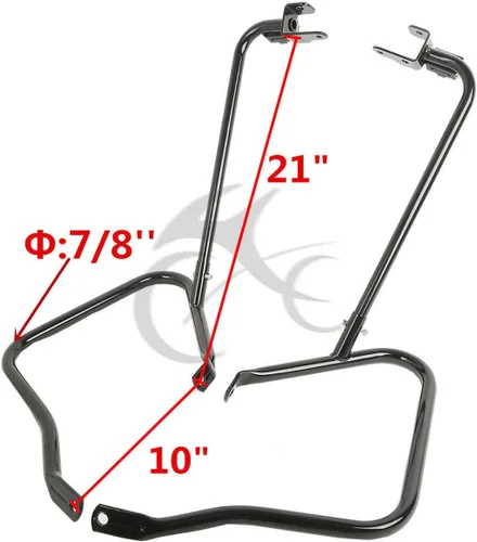 Miniatura 2 de TCT-MOTORPARTS Soporte de alforja para Harley Road King FLHR Street Glide FLHX Special FLHXS Ultra Limited FLHTK CVO FLHTKSE 2014-2024 Negro
