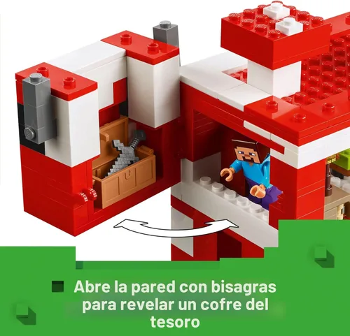 Miniatura 4 de LEGO Minecraft La casa de Mooshroom - Figuras de juguete y juego de Minecraft para niños, niños y niñas, mayores de 8 años - con Steve y otras