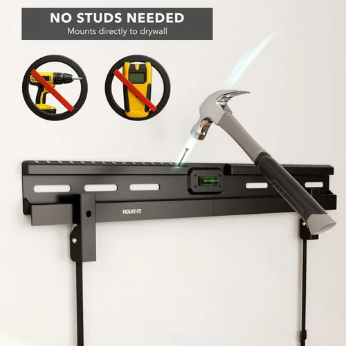Miniatura 2 de Mount-It! Soporte de pared para TV sin pernos, soporte de TV sin pernos para televisores de pantalla plana de 37 a 85 pulgadas, sin taladro, fácil