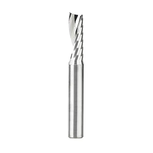 Miniatura 7 de Amana Tool - 51414 Carburo sólido CNC espiral 'O' sola flauta, corte de plástico 3/8 de diámetro x 1
