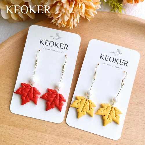 Miniatura 8 de Keoker Cortadores de arcilla polimérica para otoño, cortadores de arcilla de bellota para hacer aretes, cortadores de aretes de arcilla de otoño