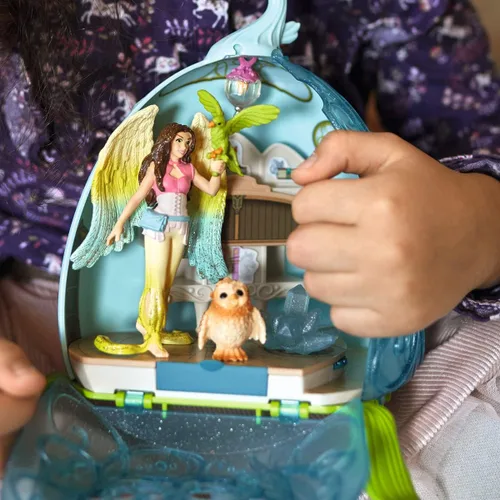 Miniatura 2 de Schleich bayala - Juego de 18 piezas de la biblioteca mística con figuras de búho y pájaro, con figura con brazo flexible, juguete divertido