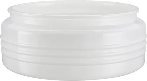 Miniatura 2 de Aspen Creative 25014-60-1, Pantalla de tambor de vidrio blanco y transparente para pasillos, armarios, cocina y baño, tamaño: 8-1/2" D x 4" H