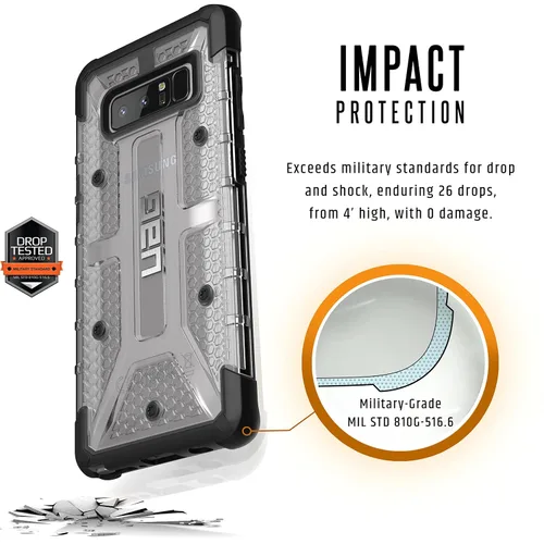 Miniatura 3 de URBAN ARMOR GEAR [UAG] Samsung Note 8 Monarch - Funda para teléfono resistente con plumas, color negro