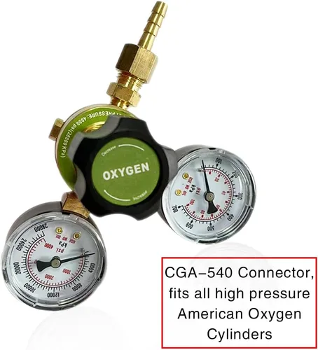 Miniatura 7 de Medidores de gas de soldadura duales, oxígeno (CGA-540) acetileno (CGA-200) Combo de reguladores (2 unidades), kit completo de latón para tanques