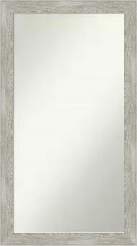 Miniatura 225 de Amanti Art Espejo de baño gris para sobre el fregadero, 31 x 48 pulgadas, espejo de tocador rectangular estrecho de color gris, marco de madera