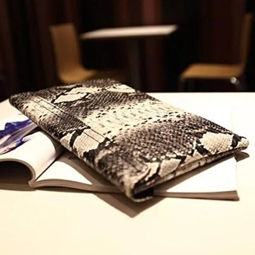Miniatura 5 de Bolso de mano con diseño de piel de serpiente para mujer, bolso de hombro con cadena