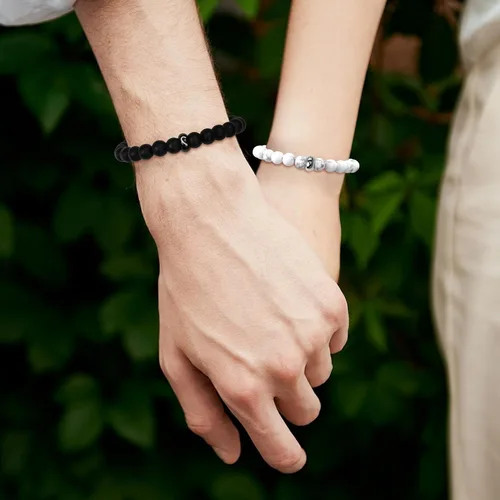 Miniatura 4 de Kenivira Matching Couples Bracelets Gifts for Girlfriend,Relationship Bracelets for Couple One Year Husband Wife Boyfriend Girlfriend