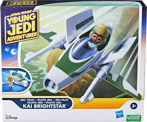 Miniatura 2 de Star Wars: Young Jedi Adventures Jedi Pilot Kai Brightstar, figura de acción a escala de 4 pulgadas, juguetes, juguetes preescolares para niños