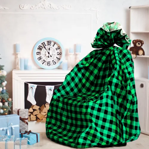 Miniatura 6 de Teling 2 piezas de 80 x 60 pulgadas bolsas de regalo para bicicleta jumbo de Navidad, bolsas de regalo de bicicleta extragrandes de plástico