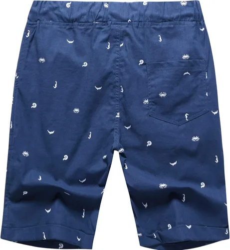 Miniatura 2 de Boisouey - Pantalones cortos de verano para hombre, de lino, estilo informal