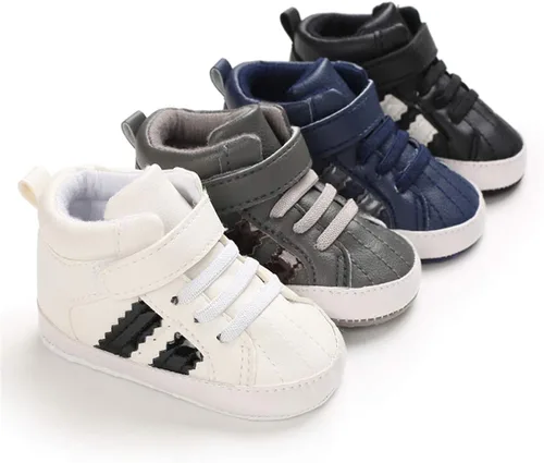 Miniatura 2 de KaKaKiKi - Tenis de lona para bebé infante niños tenis con suela de goma antideslizante tenis de caramelo caminantes primerizos precaminando tenis