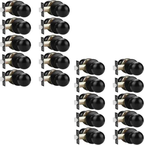 Miniatura 22 de Probrico Paquete de 4 pomos redondos para puerta de pasillo/armario, función de paso para pasillo/armario, manija
