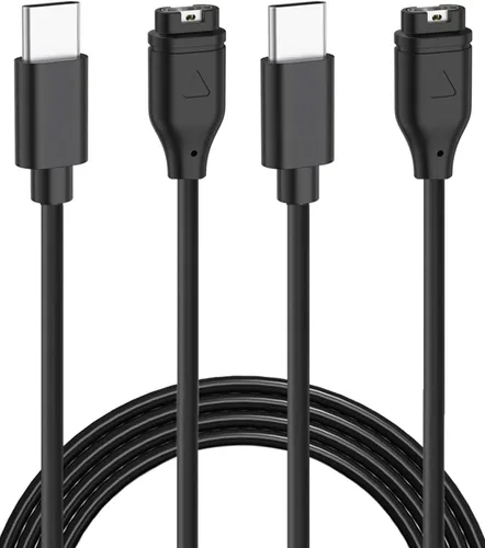 Threeeggs Cargador USB tipo C para Garmin Forerunner 165 245 265, cable de carga de repuesto para reloj inteligente Forerunner 965 945 45 (paquete