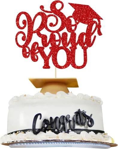 Miniatura 20 de 1 pieza de decoración de pastel de graduación 2023 con purpurina de felicitaciones 2023 para pastel de graduación 2023 temática de graduación